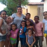 Lorissa showing love to Olho d'Agua residents